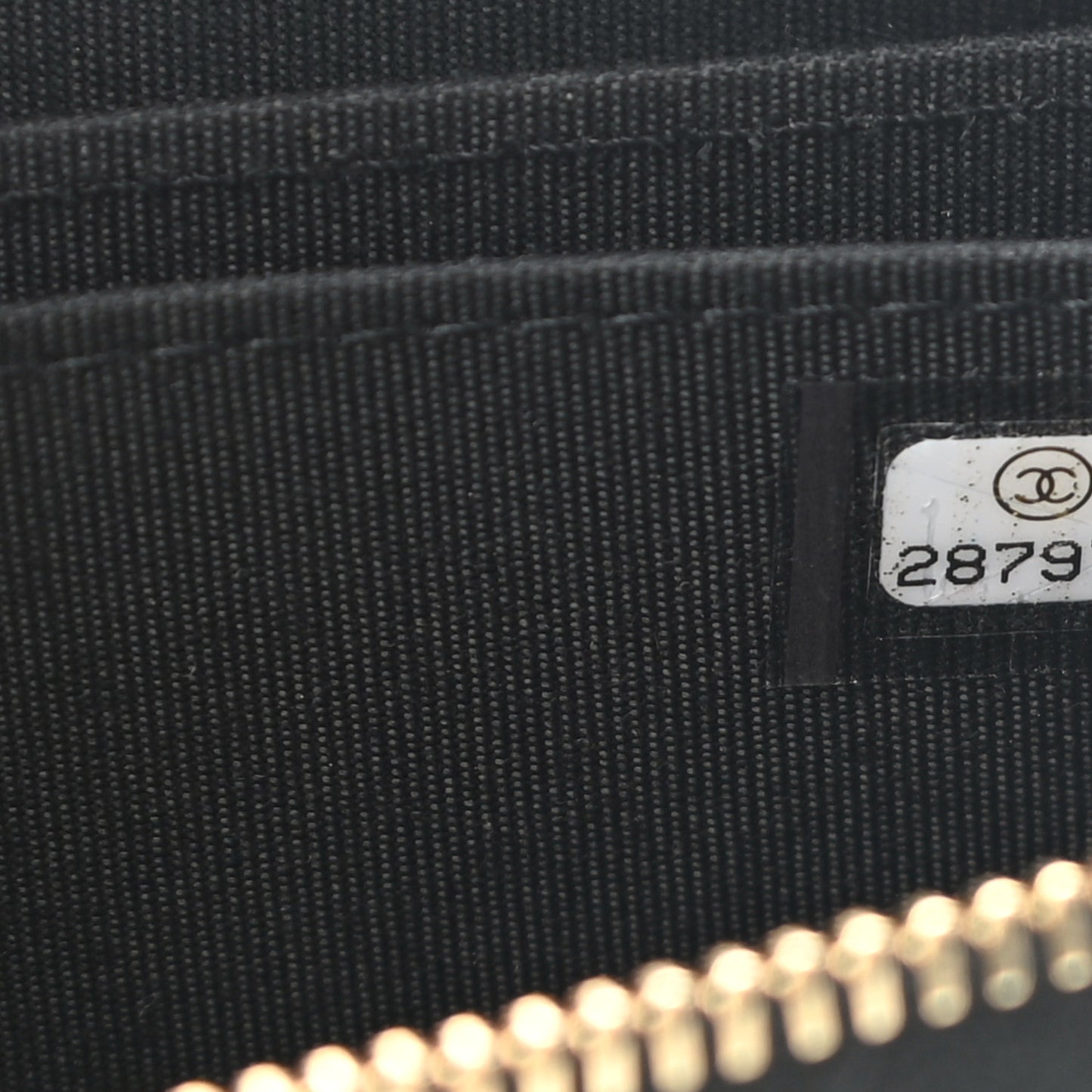 Goatskin Quilted Chanel 19 Zip Around Coin Purse Wallet Black