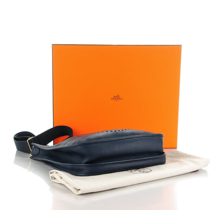 Hermes Taurillon Clemence Evelyne III GM Bleu Obscur 4 of 7