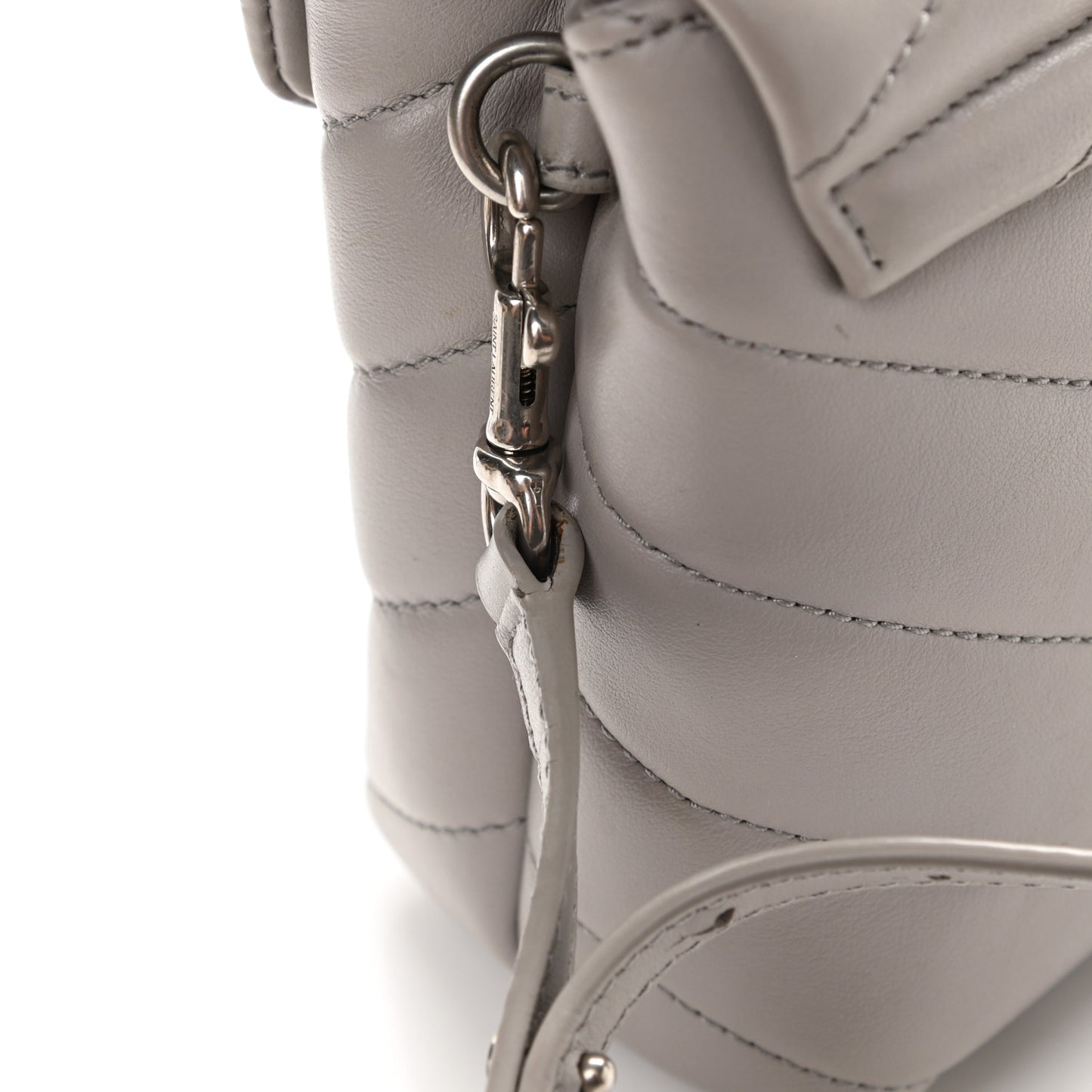 Calfskin Y Quilted Monogram Toy Loulou Satchel Granite