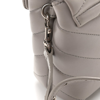 Saint Laurent Calfskin Y Quilted Monogram Toy Loulou Satchel Granite 13 of 16