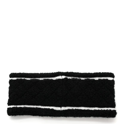 Chanel Cashmere CC Headband Black 3 of 5