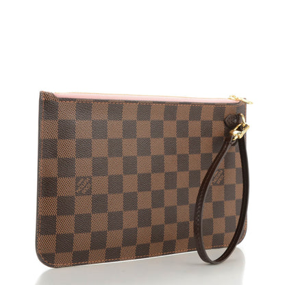 Louis Vuitton Damier Ebene Neverfull MM GM Pochette Rose Ballerine 3 of 8