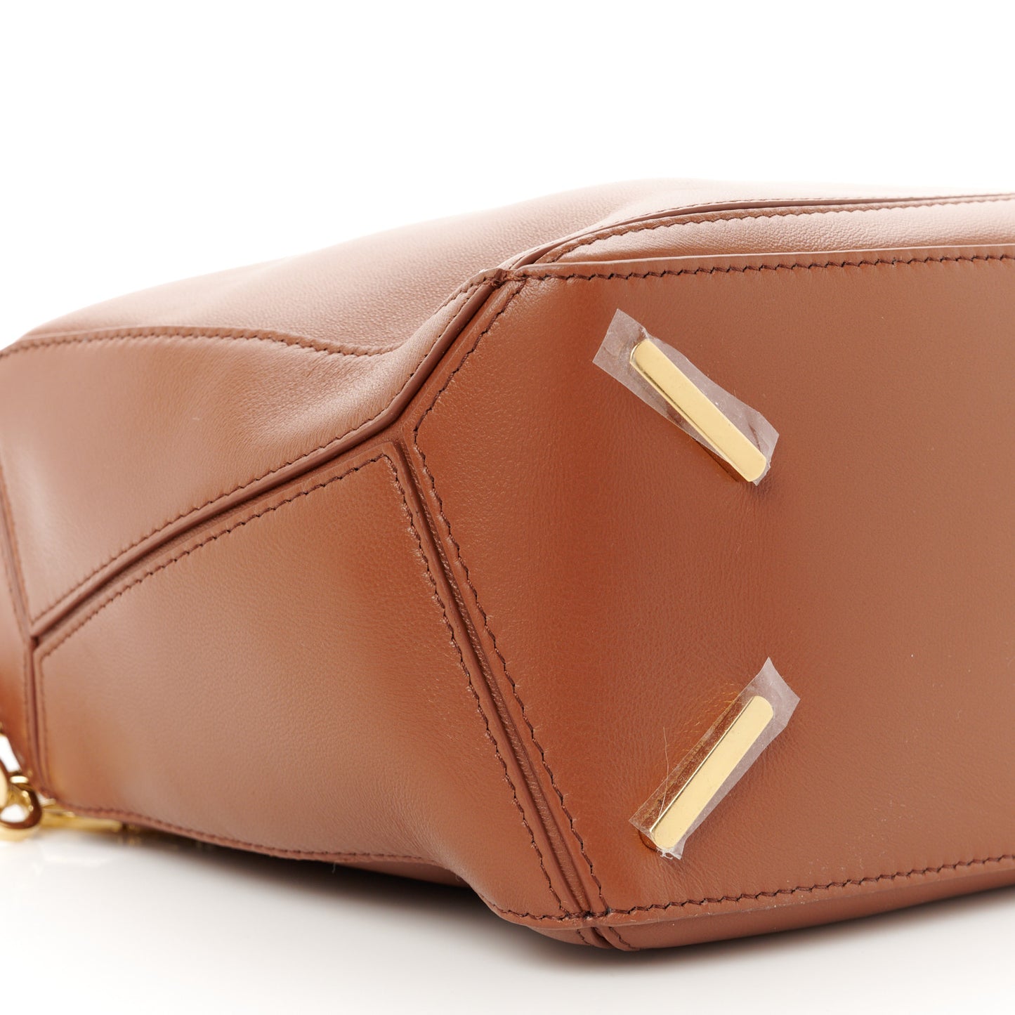 Nappa Lambskin Small Featherlight Puzzle Bag Pecan