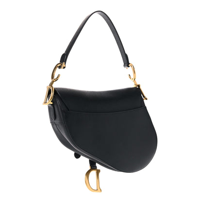 Christian Dior Grained Calfskin Saddle Bag Black 3 of 18