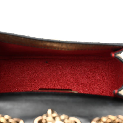 Christian Louboutin Glitter Calfskin Spikes Sweety Charity NV Crossbody Gold 5 of 10