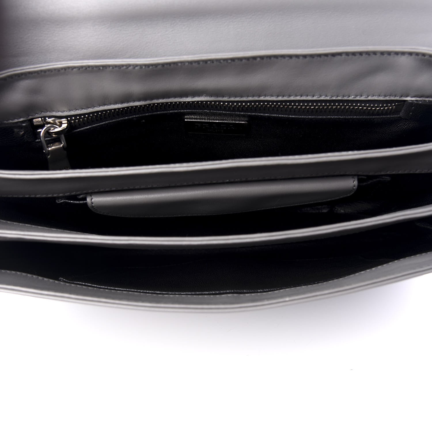Prada City Calf Metal Closure Shoulder Bag Marmo 4 of 8