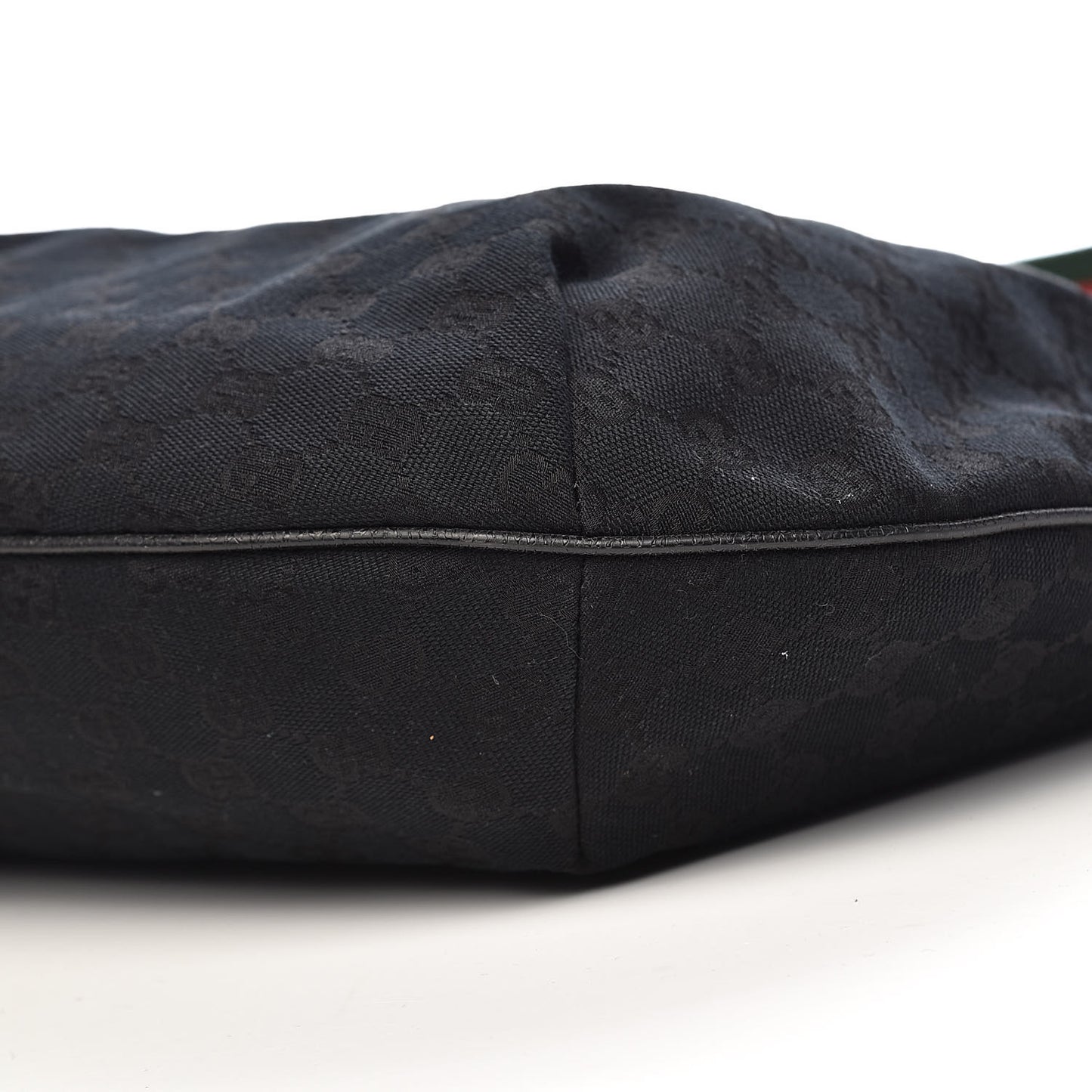 Monogram Web Medium Half Moon Hobo Black