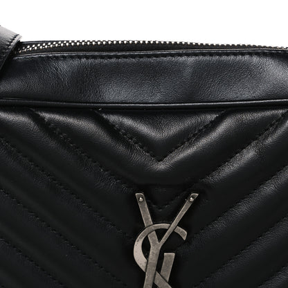 Saint Laurent Calfskin Matelasse Monogram Lou Camera Bag Black 8 of 10