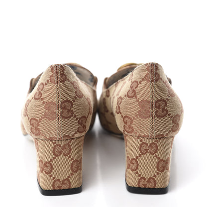 Gucci Monogram GG Victoire 55mm Loafer Pumps 38.5 Beige Ruggine 5 of 10