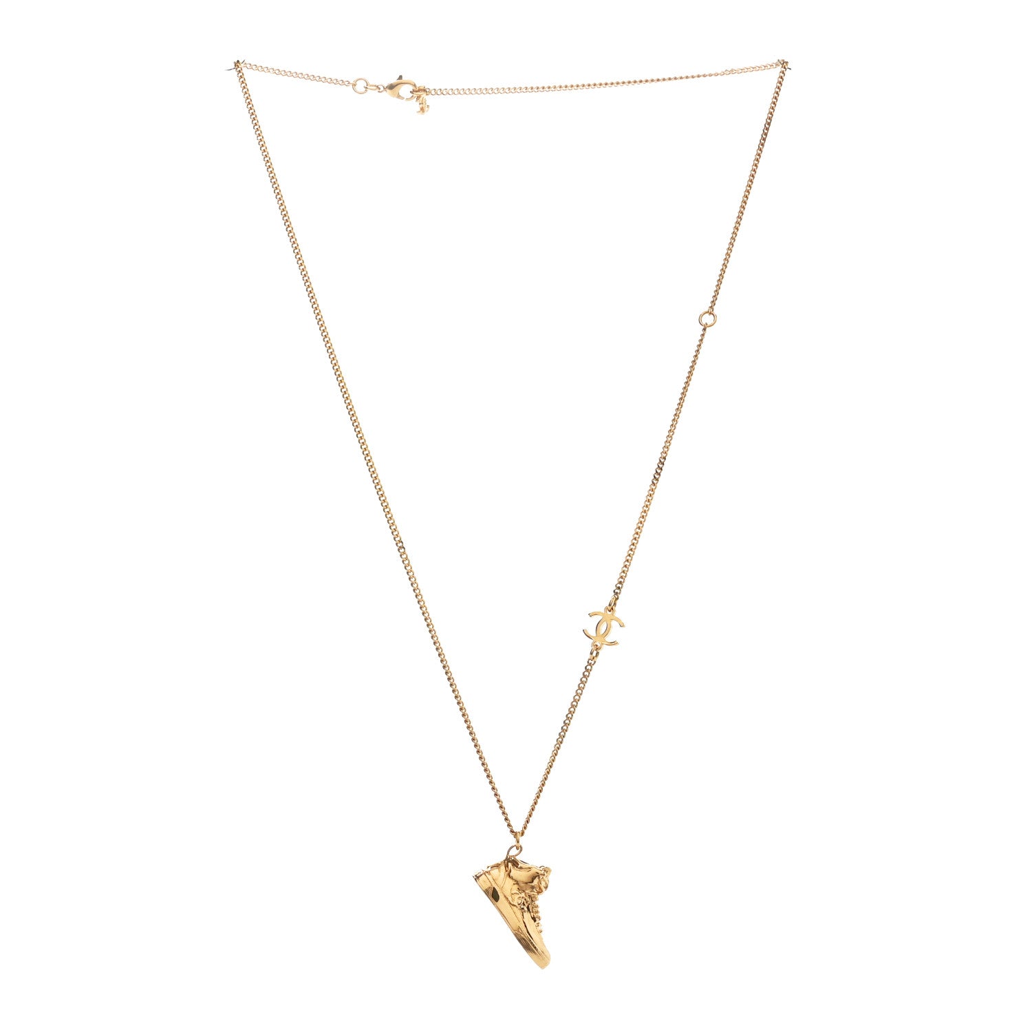 Chanel CC Sneaker Motif Necklace Gold 3 of 5