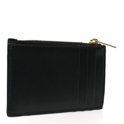 Celine Smooth Lambskin Zip Triomphe Card Holder Black 3 of 10