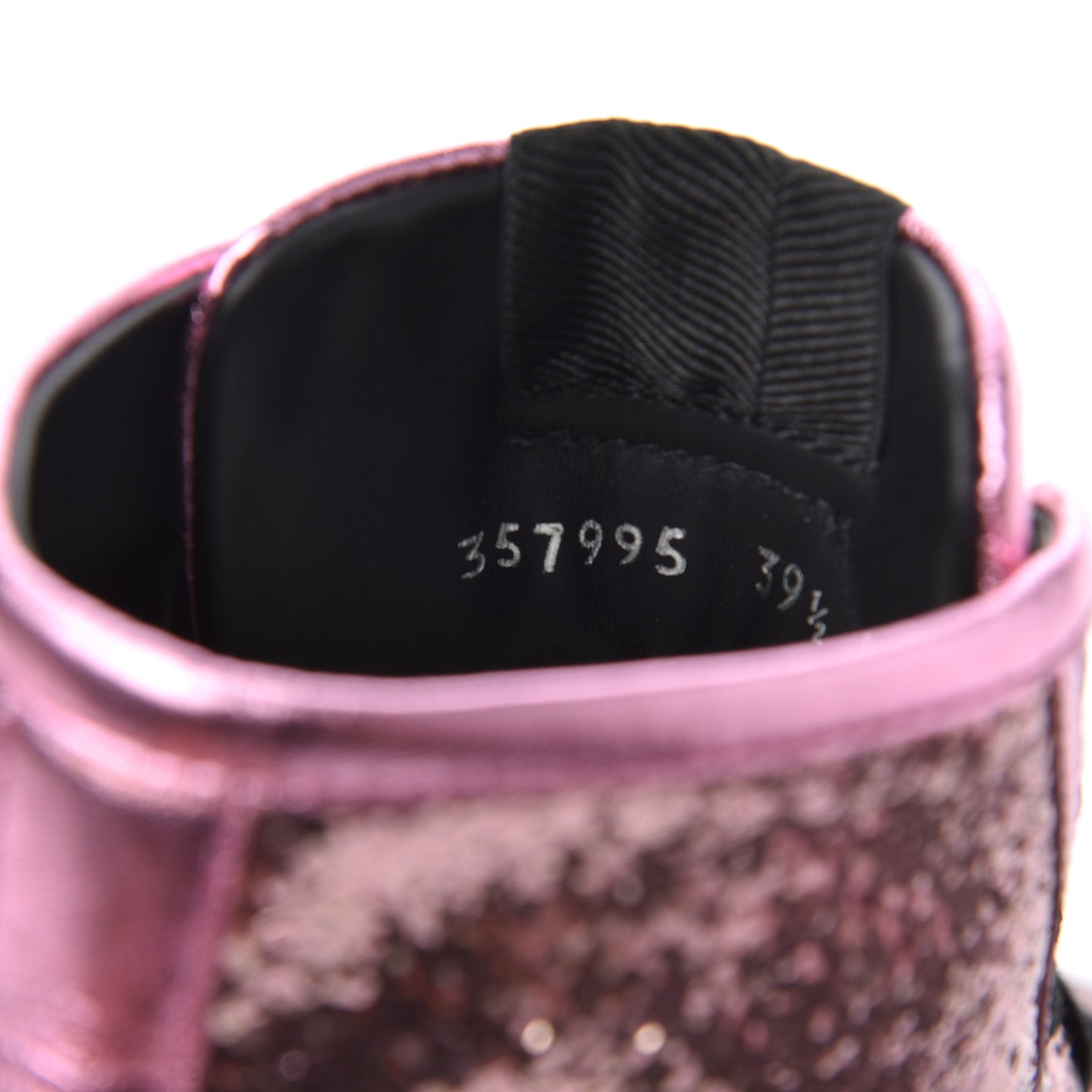 Glitter Galactica Nappa High Top Sneakers 39.5 Soft Pink Rosa