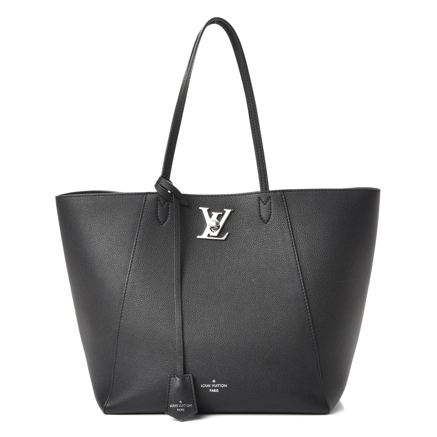 Calfskin Lockme Cabas Black