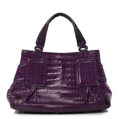 Nancy Gonzalez Crocodile Tote Purple 1 of 10