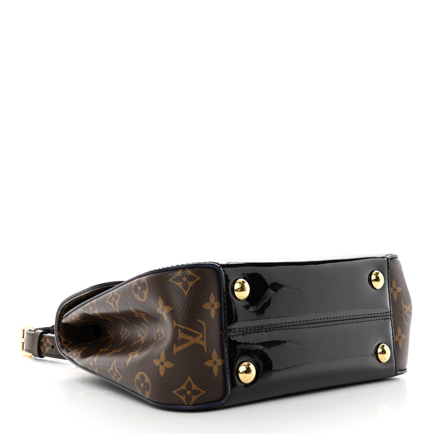 Patent Calfskin Monogram Cherrywood PM Black