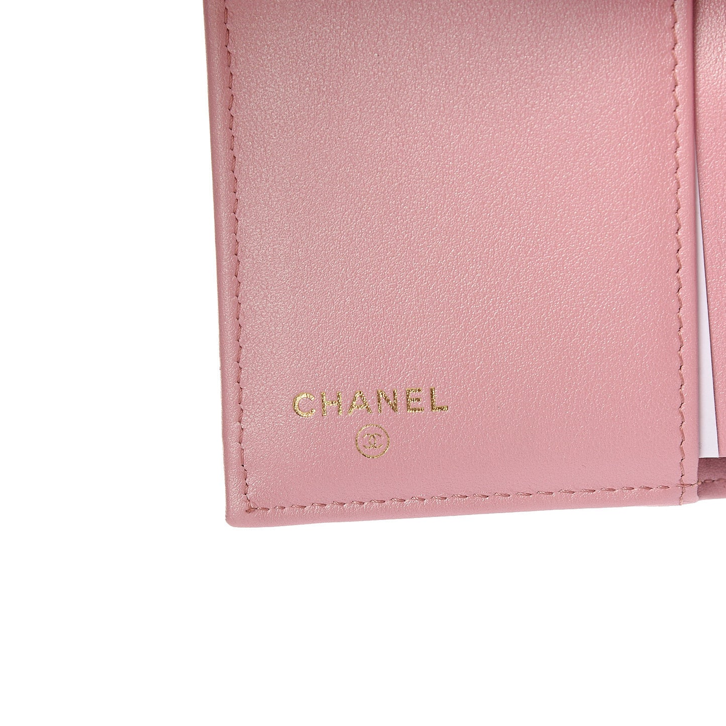 Iridescent Caviar Quilted Small Flap Wallet Rose Pink