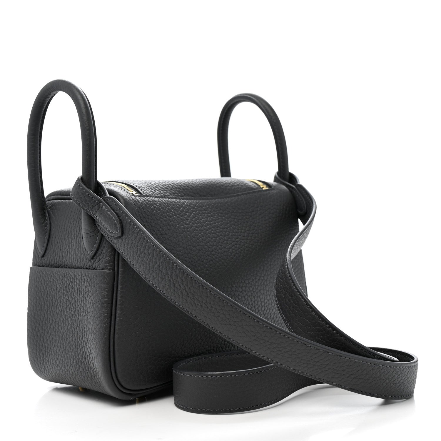 Hermes Taurillon Clemence Mini Lindy 20 Ardoise 2 of 11