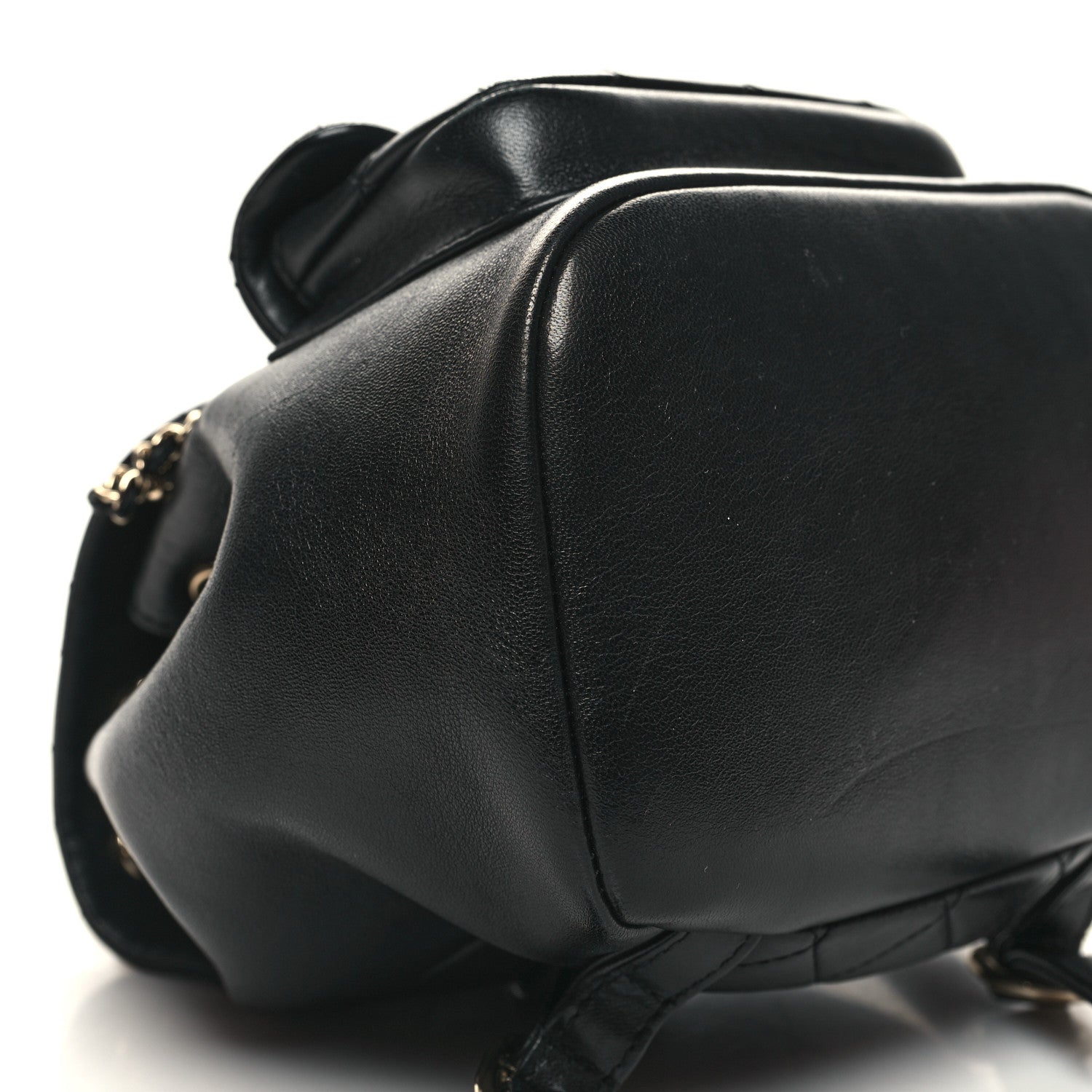 Chanel Lambskin Quilted Small Duma Drawstring Backpack Black 9 of 10