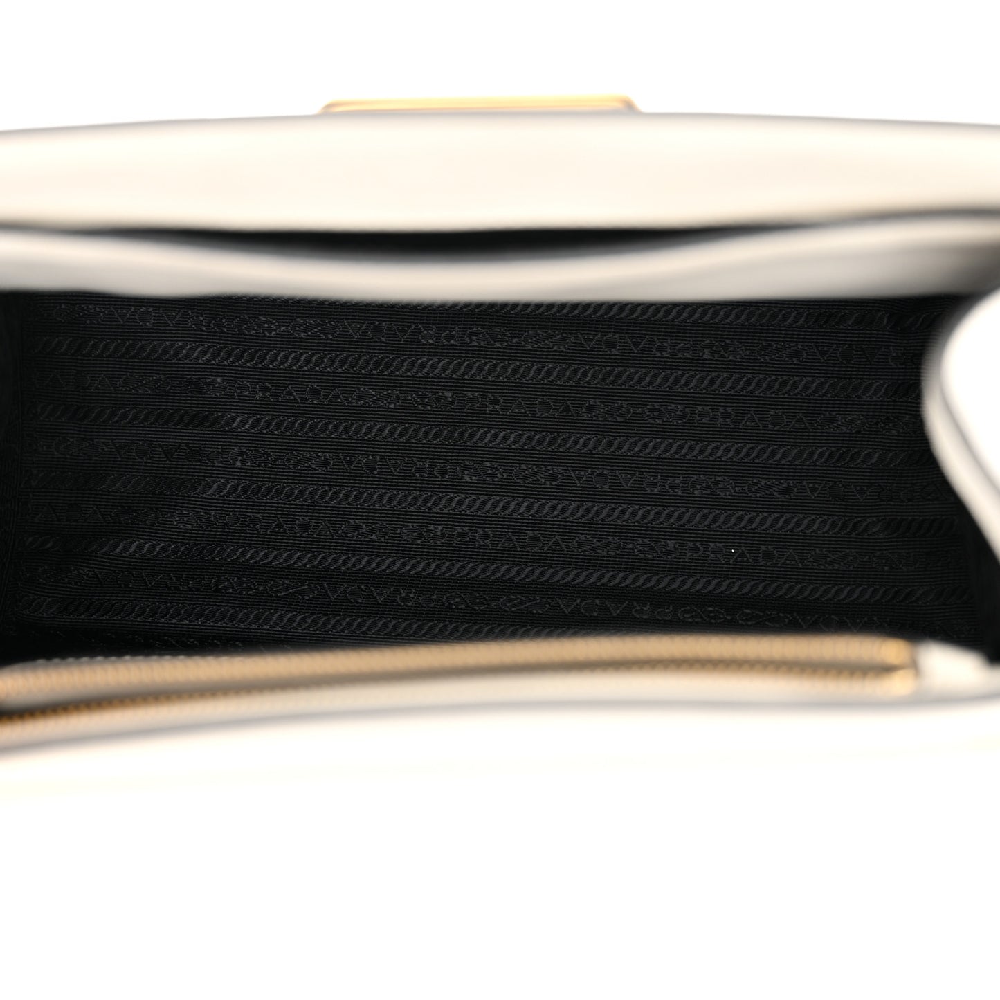 City Calfskin Saffiano Cahier Top Handle Bag White Black