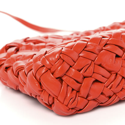 Bottega Veneta Calfskin Intrecciato Kalimero Cha-Cha Clutch Red 8 of 9