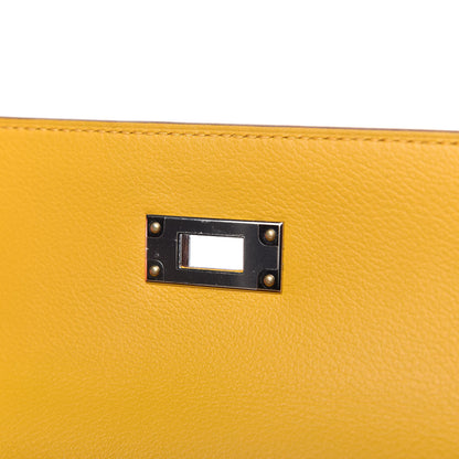 Hermes Evercolor Kelly Retourne 28 Jaune Ambre 9 of 13