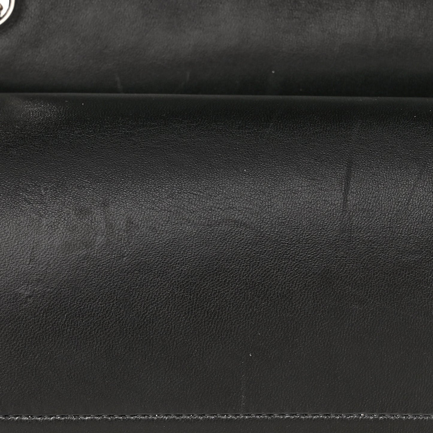 Lambskin Quilted Jumbo Double Flap Black