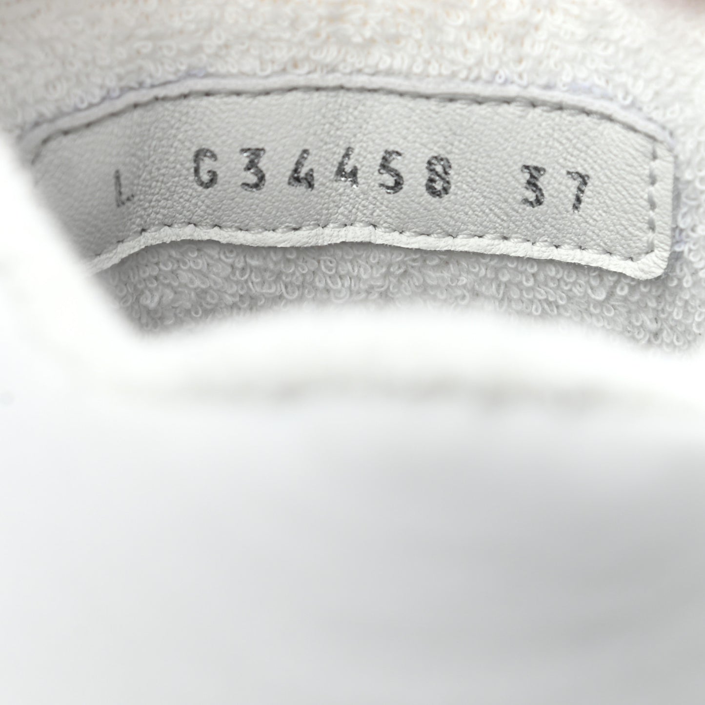Calfskin Mesh Lycra Womens Logo High Top Sneakers 37 White