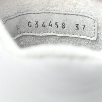 Chanel Calfskin Mesh Lycra Womens Logo High Top Sneakers 37 White 8 of 12