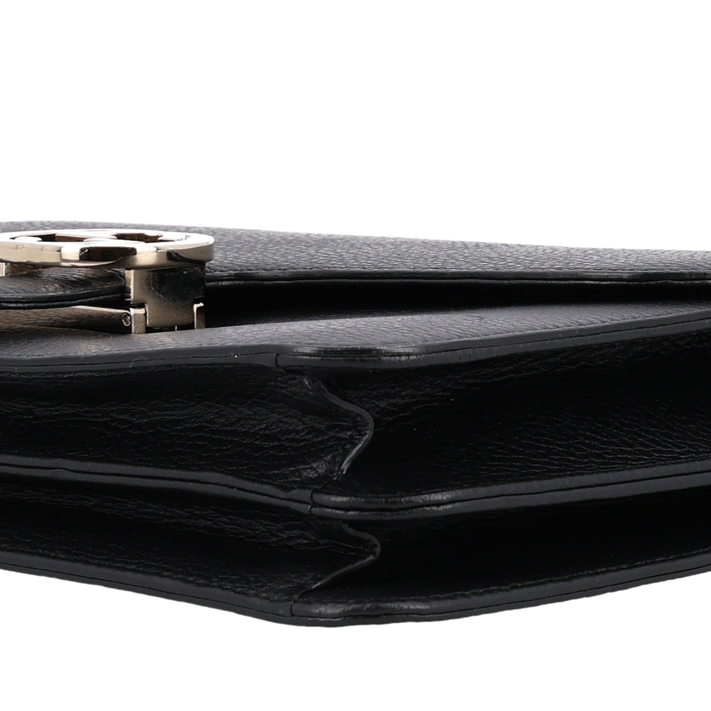 Dollar Calfskin Interlocking G Shoulder Bag Black