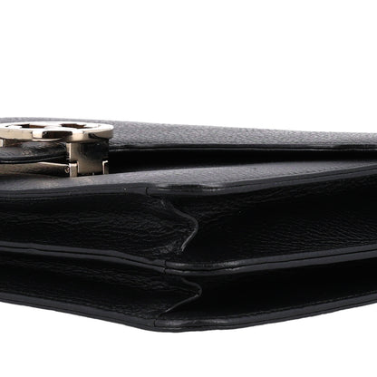 Gucci Dollar Calfskin Interlocking G Shoulder Bag Black 10 of 10