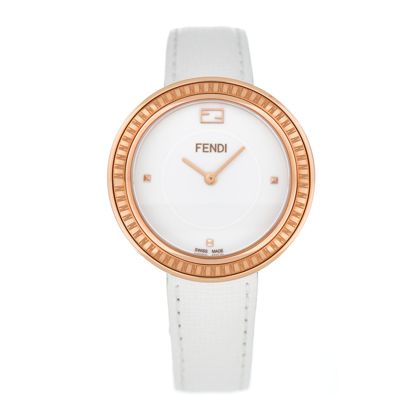 Stainless Steel Calfskin 36mm My Way Quartz Watch White