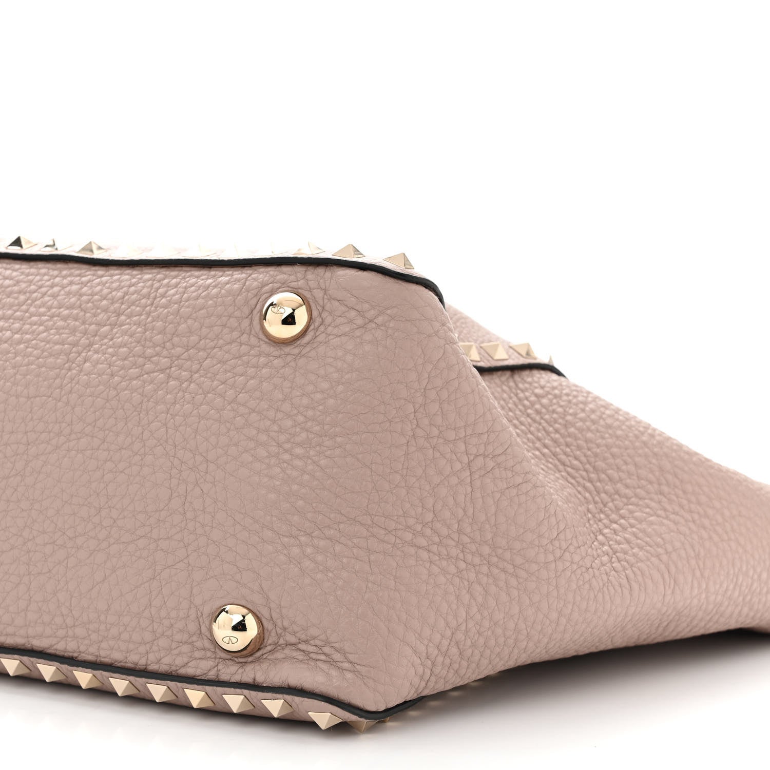 Valentino Garavani Pebbled Calfskin Medium Rockstud Tote Poudre 9 of 9
