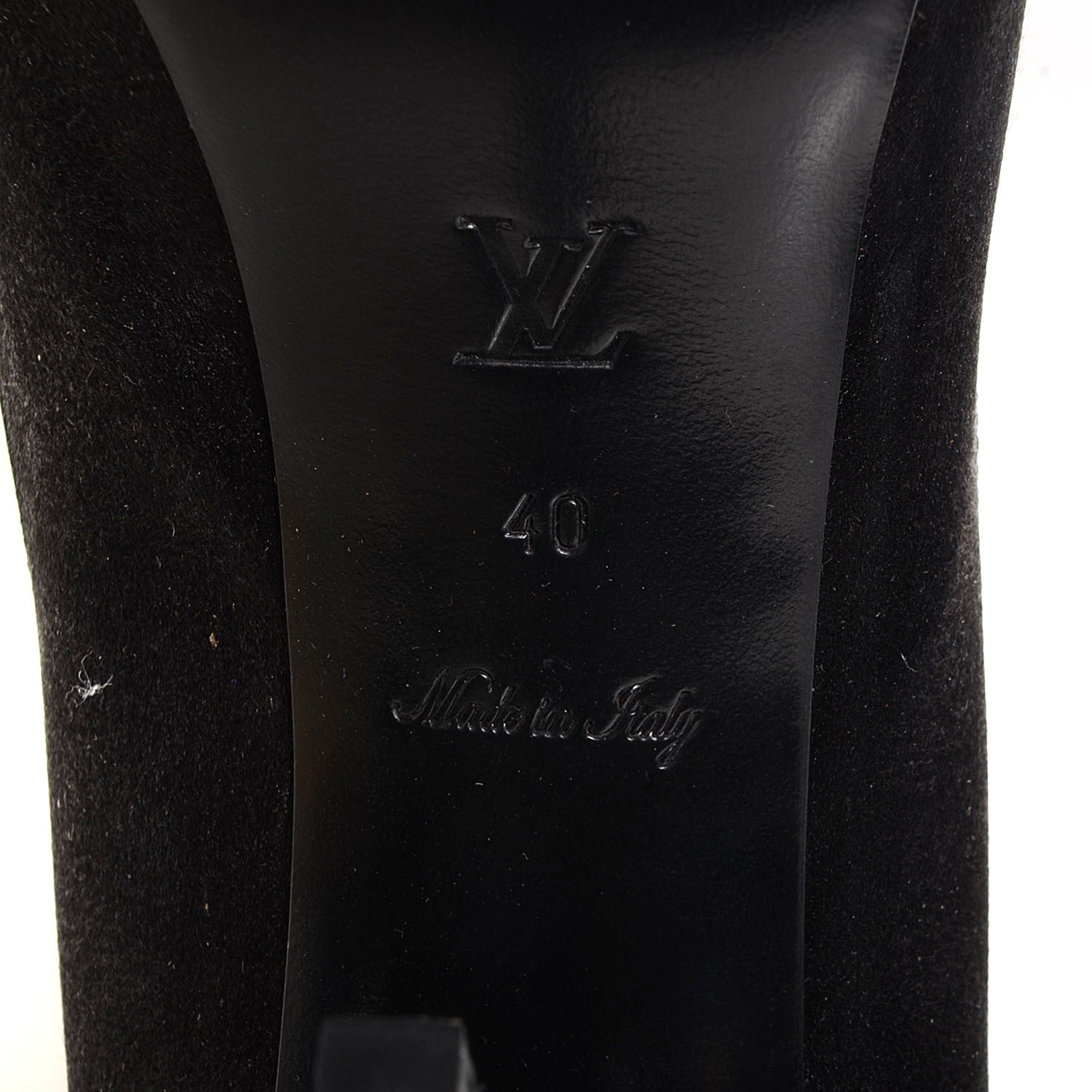 Louis Vuitton Satin Athen Peep Toe Pumps 40 Black 6 of 8