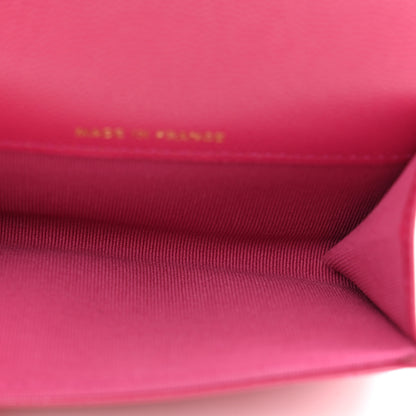 Chanel Caviar Quilted Flap Card Holder Wallet Fuchsia 5 of 9
