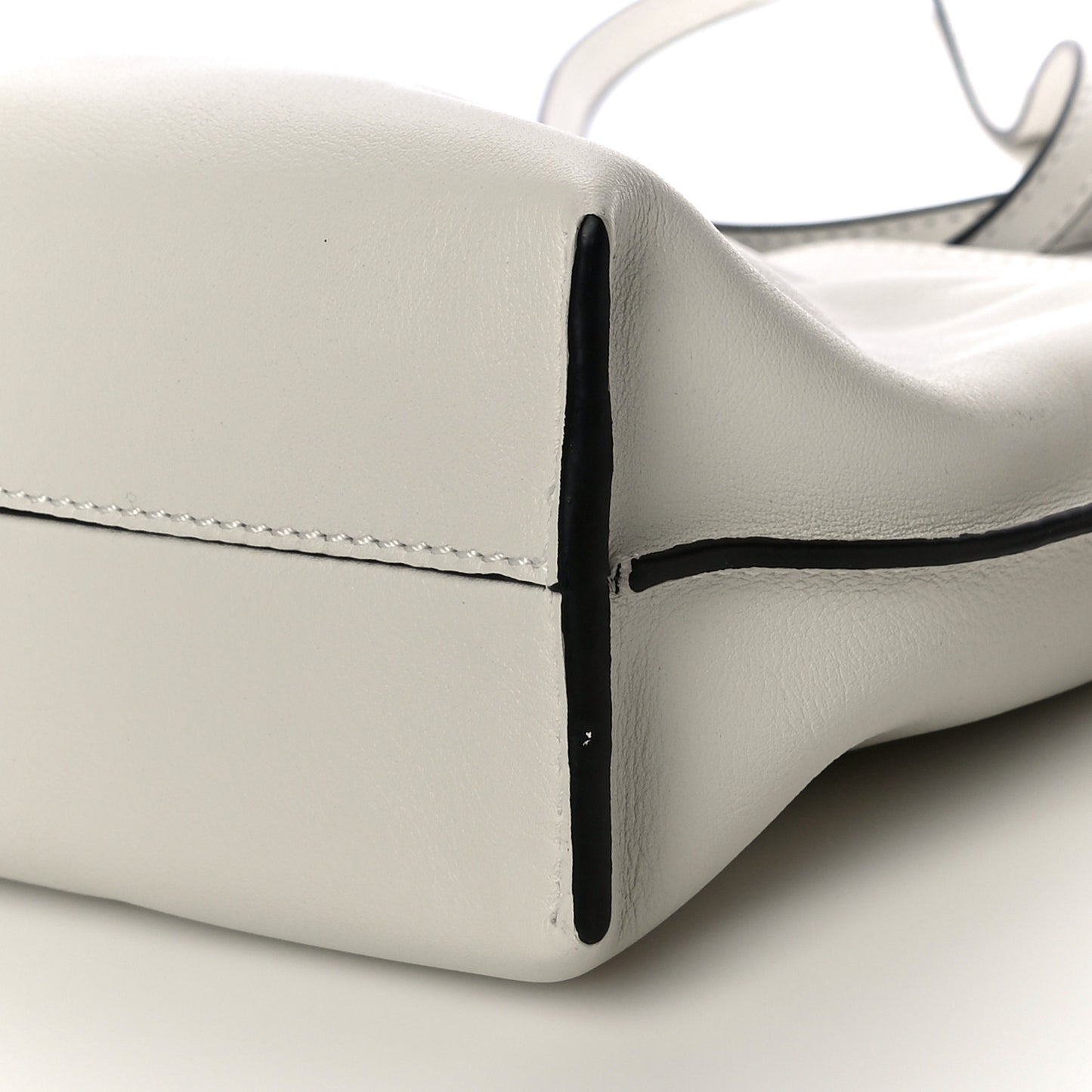 Calfskin Mini Flamenco Knot Bag White