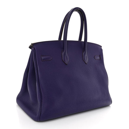 Hermes Togo BIRKIN 35 Iris 3 of 13