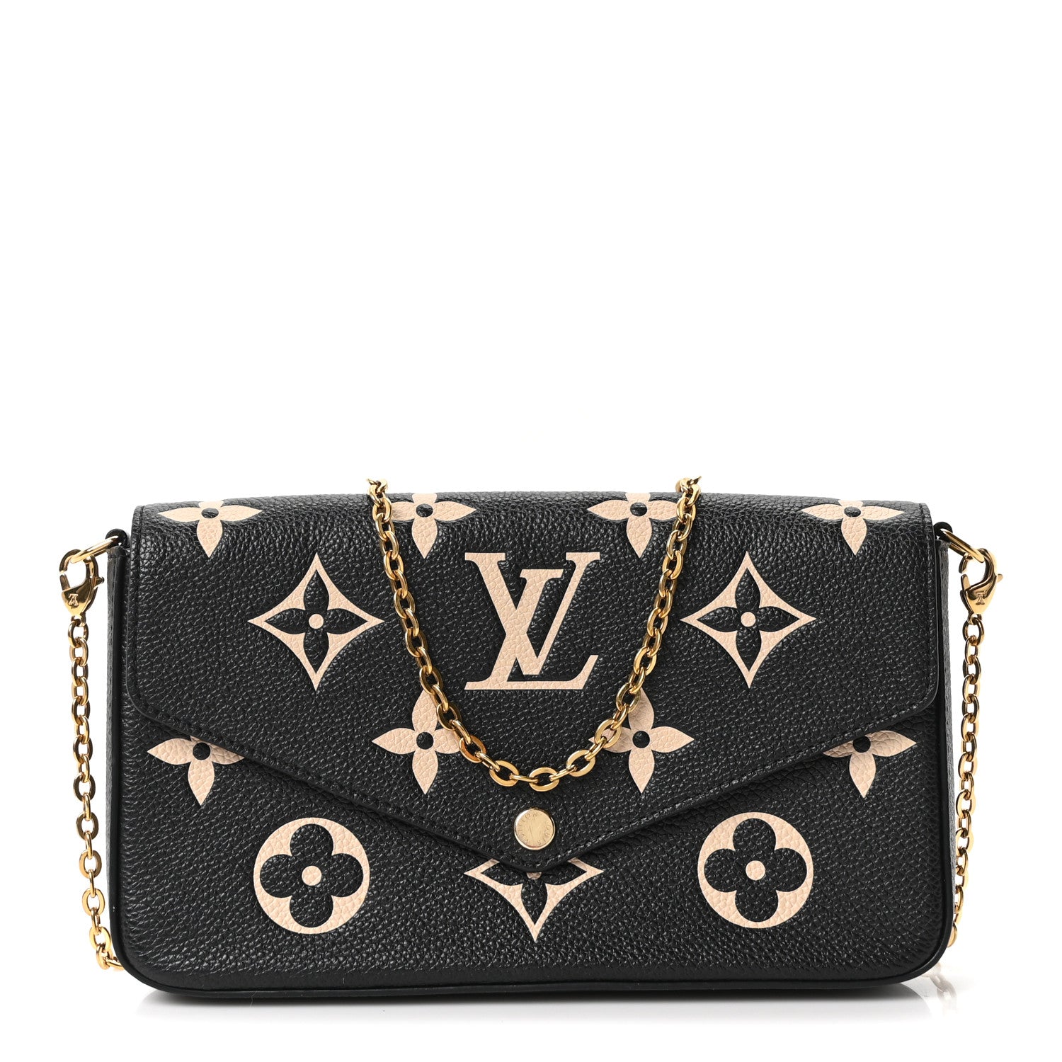 Louis Vuitton Empreinte Monogram Giant Felicie Pochette Black Beige 1 of 10
