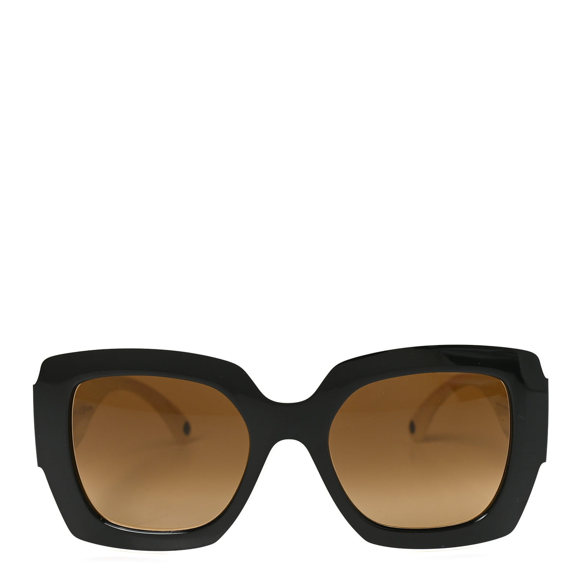 Chanel Acetate Square Sunglasses 6059 Black Beige 2 of 9