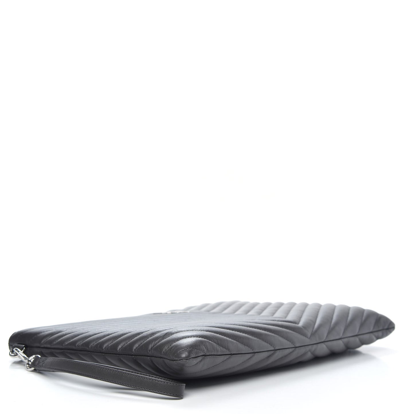 Calfskin Matelasse Chevron Cassandre Monogram Document Holder Coal