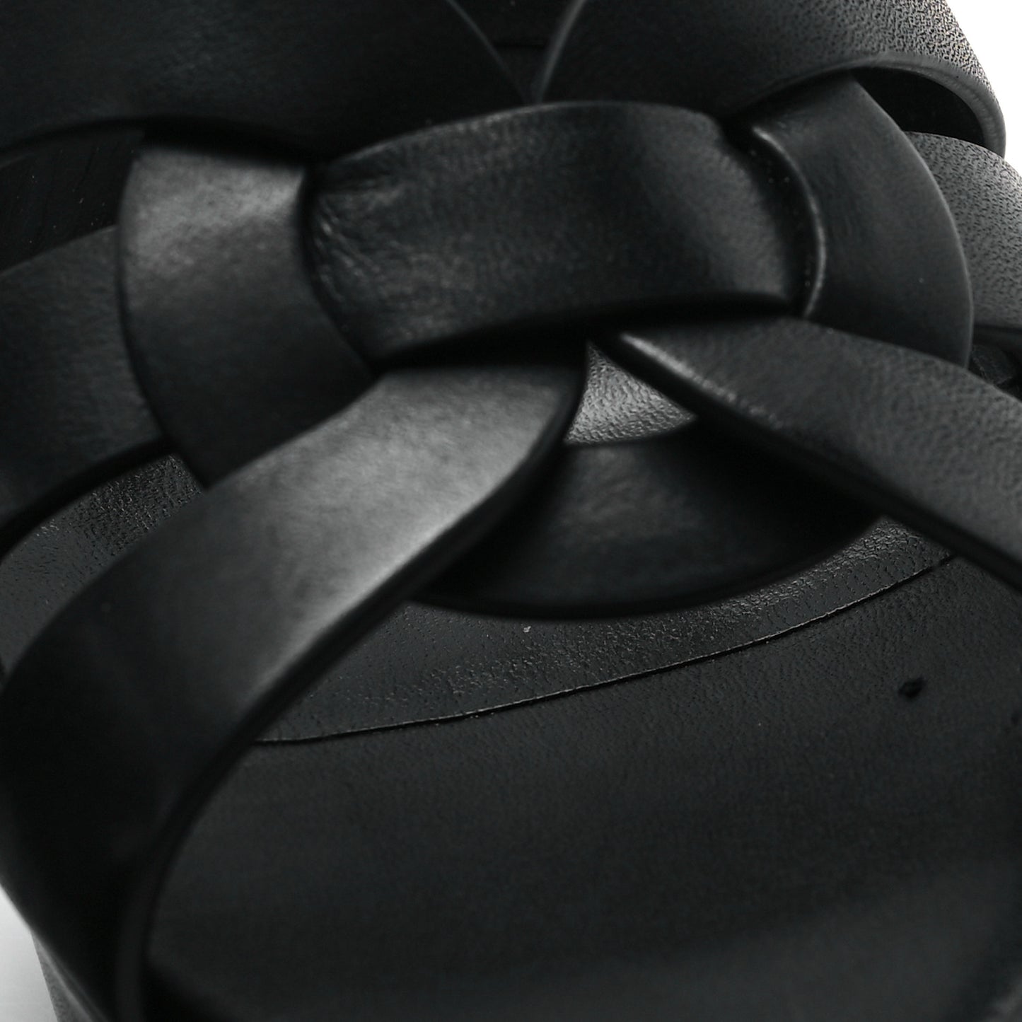 Calfskin Tribute 75 Platform Sandals 37 Black