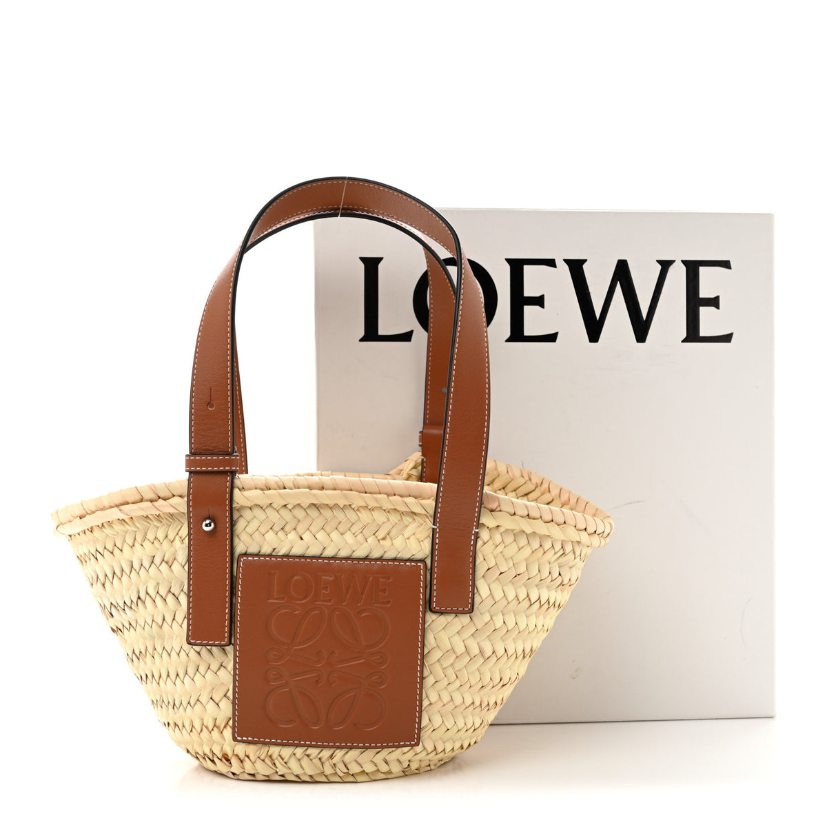 Loewe Raffia Small Basket Tote Bag Natural Tan 13 of 13