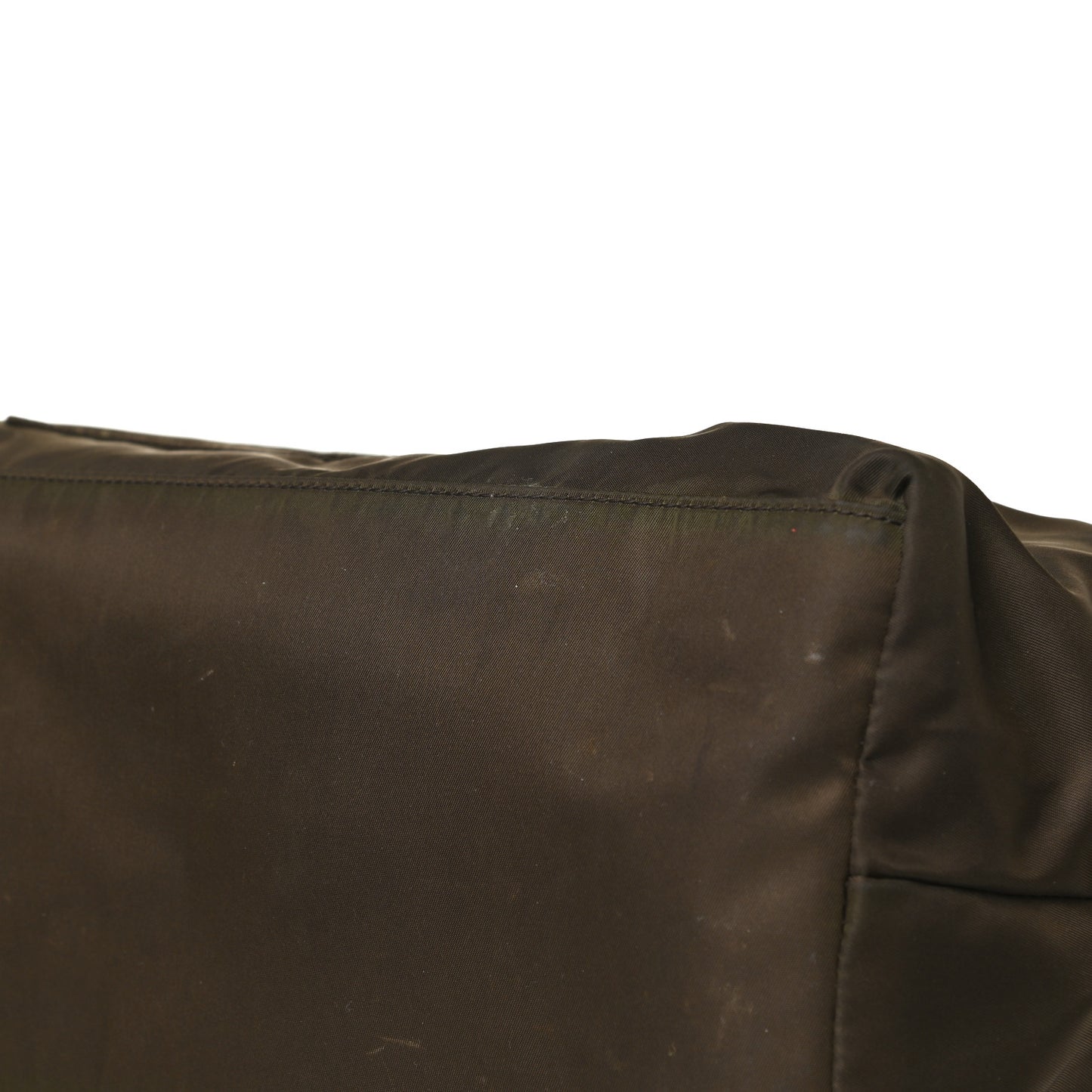Tessuto Nylon Saffiano Shopping Tote Green