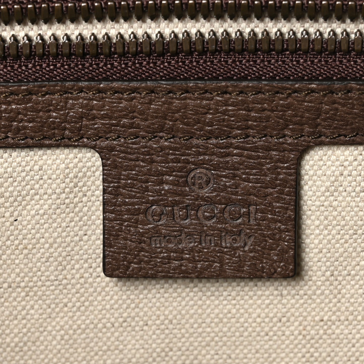GG Supreme Monogram Textured Calfskin Web Ophidia Documents Holder Beige Ebony New Acero
