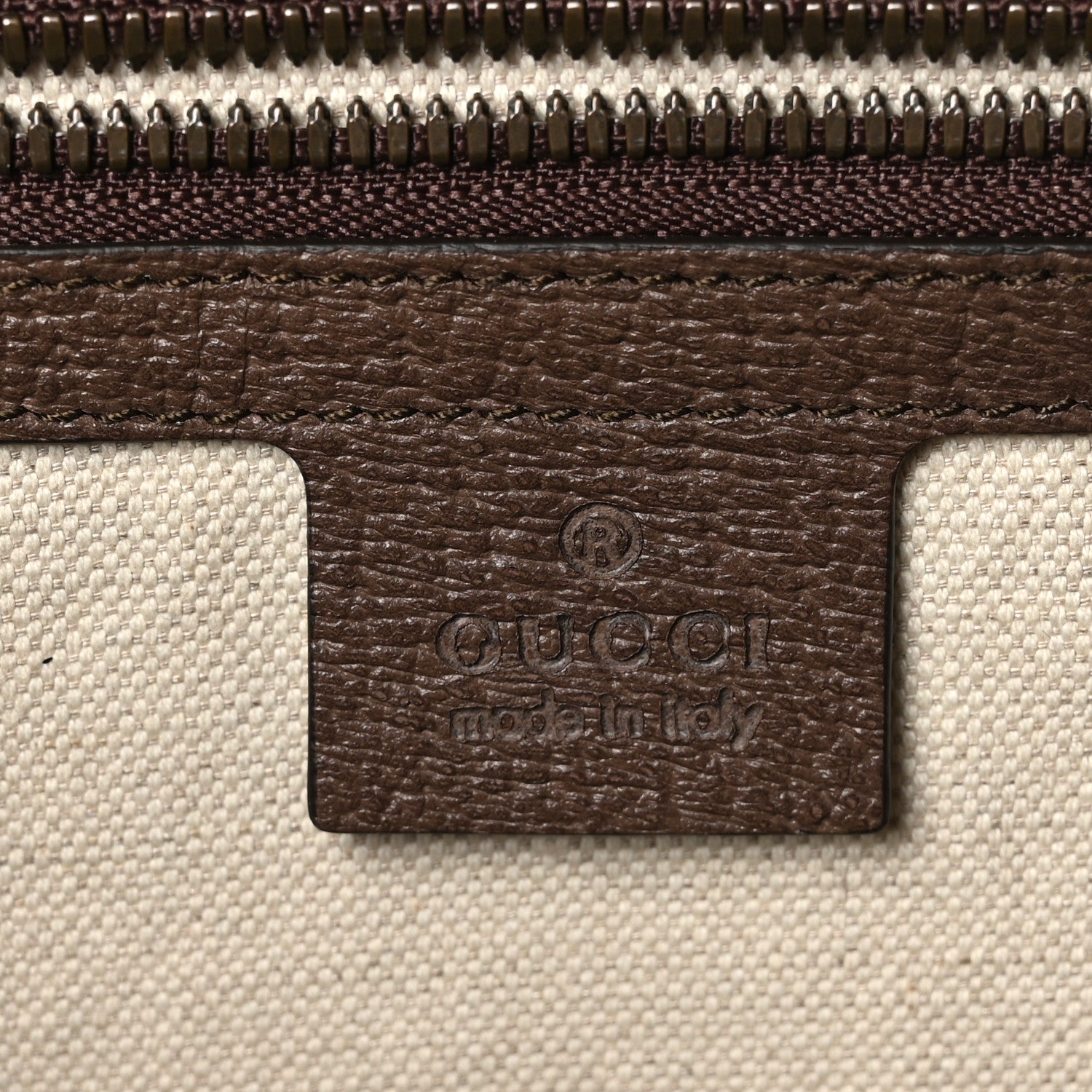 Gucci GG Supreme Monogram Textured Calfskin Web Ophidia Documents Holder Beige Ebony New Acero 6 of 11