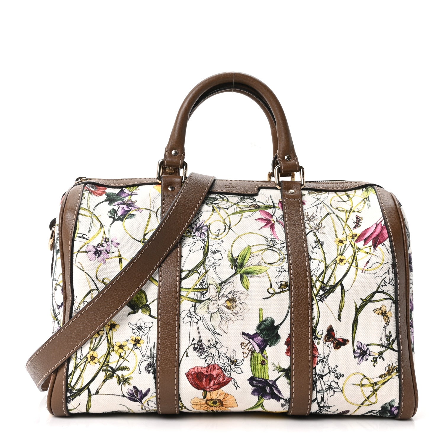 Gucci Canvas Flora Infinity Medium Joy Boston White Multicolor Acero 1 of 10