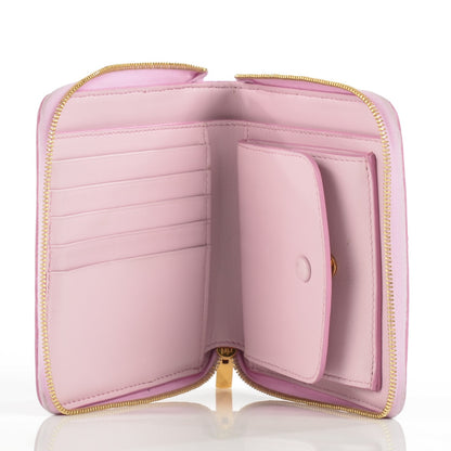 Celine Lambskin Zip Around Compact Wallet Pink Burnt Orange 6 of 10