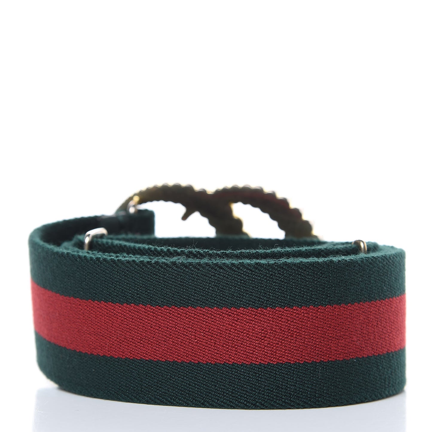 Canvas Torchon Double G Web Belt 80 32 Verde