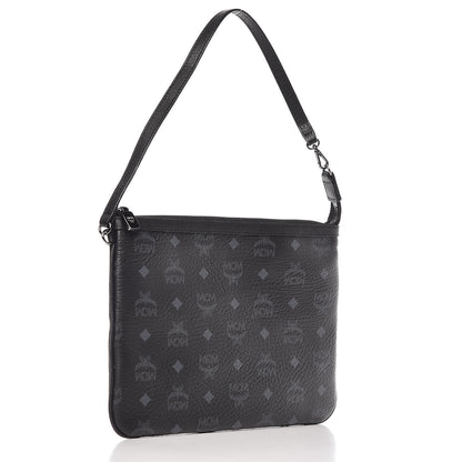 MCM Visetos Liz Shopper Tote Pouch Black 3 of 8