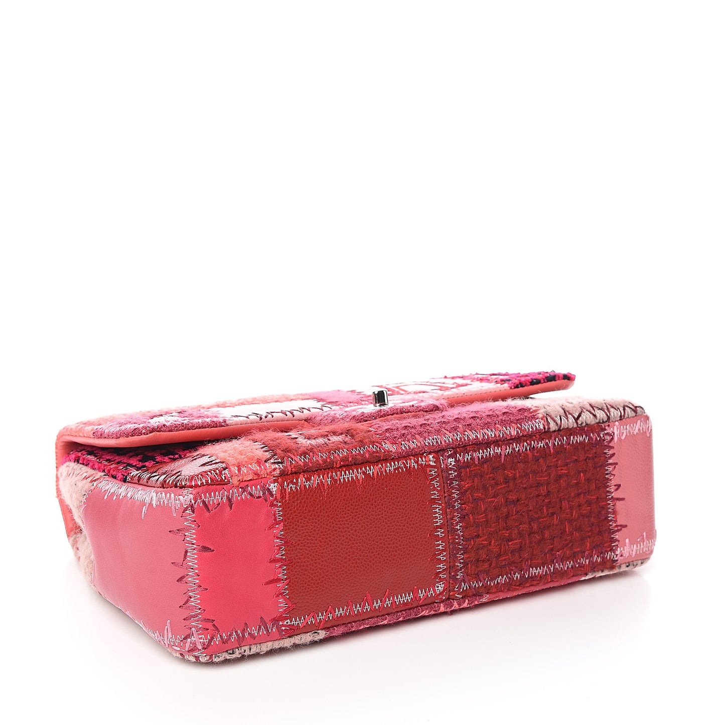Tweed Patchwork Jumbo Single Flap Pink
