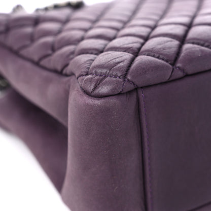 Chanel Iridescent Calfskin New Bubble Quilt Small Tote Plum 8 of 12